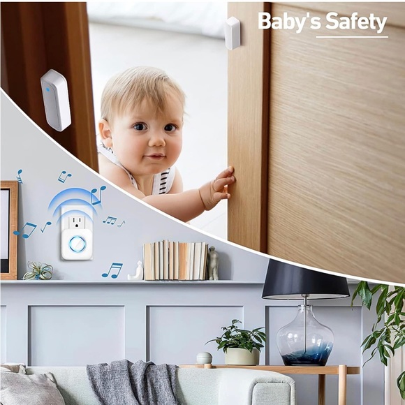 Door🚪Chime, Satisure Wireless Door🚪Open Contact Sensor Alarm🚨Chime 600 FT - Picture 8 of 8